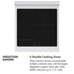 ZLINE Autograph Edition 24 in. 3.2 cu. ft. Paramount Induction Range with 3 Element Cooktop and Electric Convection Oven in Stainless Steel with Polished Gold Accents, Open Box-Great Condition