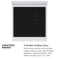 ZLINE Autograph Edition 24 in. 3.2 cu. ft. Paramount Induction Range with 3 Element Cooktop and Electric Convection Oven in Stainless Steel with White Matte Door and Polished Gold Accents, Open Box-Good Condition