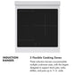 ZLINE 24 in. 3.2 cu. ft. Paramount Induction Range with 3 Element Cooktop and Electric Convection Oven in Stainless Steel with Black Matte Door (SINR-BLM-24)