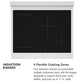 ZLINE Autograph Edition 30 in. 4.2 cu. ft. Paramount Induction Range with 4 Element Cooktop and Electric Convection Oven in Satin Stainless Steel with White Matte Door and Polished Gold Accents, Open Box-Good Condition