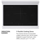 ZLINE Autograph Edition 36 in. 5.2 cu. ft. Paramount Induction Range with 5 Element Cooktop and Electric Convection Oven in Stainless Steel with White Matte Door and Matte Black Accents, Open Box-Good Condition