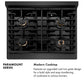 ZLINE Designer Collection 30 in. 4.2 cu. ft. Paramount Gas Range with 4 Burner Cooktop and Convection Gas Oven in Black Satin Stainless Steel with Matte Black and Champagne Bronze Accents, Open Box-Great Condition