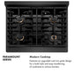 ZLINE Autograph Edition 30 in. 4.2 cu. ft. Paramount Dual Fuel Range with 4 Burner Gas Cooktop and Electric Convection Oven in Black Satin Stainless Steel with Polished Gold Accents, Open Box-Good Condition