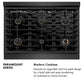 ZLINE Autograph Edition 36 in. 5.2 cu. ft. Paramount Dual Fuel Range with 6 Burner Gas Cooktop and Electric Convection Oven in Black Satin Stainless Steel with Polished Gold Accents, Open Box-Great Condition