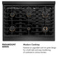 ZLINE Autograph Edition 36 in. 5.2 cu. ft. Paramount Gas Range with 6 Burner Cooktop and Convection Gas Oven in Black Satin Stainless Steel and Polished Gold Accents, Open Box-Good Condition