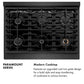 ZLINE 36 in. 5.2 cu. ft. Paramount Dual Fuel Range with 6 Burner Gas Cooktop and Electric Convection Oven in Black Satin Stainless Steel, Open Box-Great Condition
