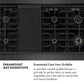ZLINE Designer Collection 48 in. Paramount Gas Rangetop with 8 Burners in Black Satin Stainless Steel with Matte Black and Champagne Bronze Accents, Open Box-Good Condition