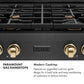 ZLINE Autograph Edition 30 in. Paramount Gas Rangetop with 4 Burners and Porcelain Cooktop in Black Satin Stainless Steel with Polished Gold Accents, Open Box-Good Condition