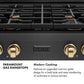 ZLINE Autograph Edition 30 in. Paramount Gas Rangetop with 4 Burners and Porcelain Cooktop in Black Satin Stainless Steel with Polished Gold Accents, Open Box-Great Condition
