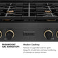 ZLINE Designer Collection 30 in. Paramount Gas Rangetop with 4 Burners in Black Satin Stainless Steel with Matte Black and Champagne Bronze Accents, Open Box-Good Condition