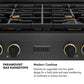 ZLINE Designer Collection 30 in. Paramount Gas Rangetop with 4 Burners in Black Satin Stainless Steel with Matte Black and Champagne Bronze Accents, Open Box-Great Condition