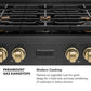 ZLINE Autograph Edition 36 in. Paramount Gas Rangetop with 6 Burners and Porcelain Cooktop in Black Satin Stainless Steel with Champagne Bronze Accents, Open Box-Good Condition