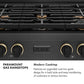ZLINE Designer Collection 36 in. Paramount Gas Rangetop with 6 Burners in Black Satin Stainless Steel with Matte Black and Champagne Bronze Accents, Open Box-Good Condition