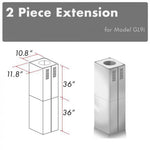 ZLINE 2-36 in. Chimney Extensions for 10 ft. to 12 ft. Ceilings (2PCEXT-GL9i)