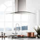 ZLINE 30 in. Convertible Vent Island Mount Range Hood in Stainless Steel & Glass, Handle Open Box-Good Condition