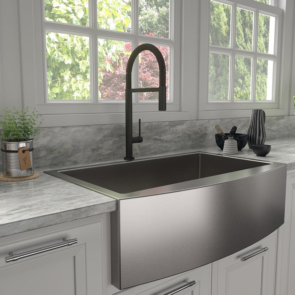 ZLINE Incline Kitchen Faucet (INC-KF) in a luxury kitchen.