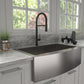 ZLINE Incline Kitchen Faucet with Color Options (INC-KF) Matte Black in a luxury kitchen.
