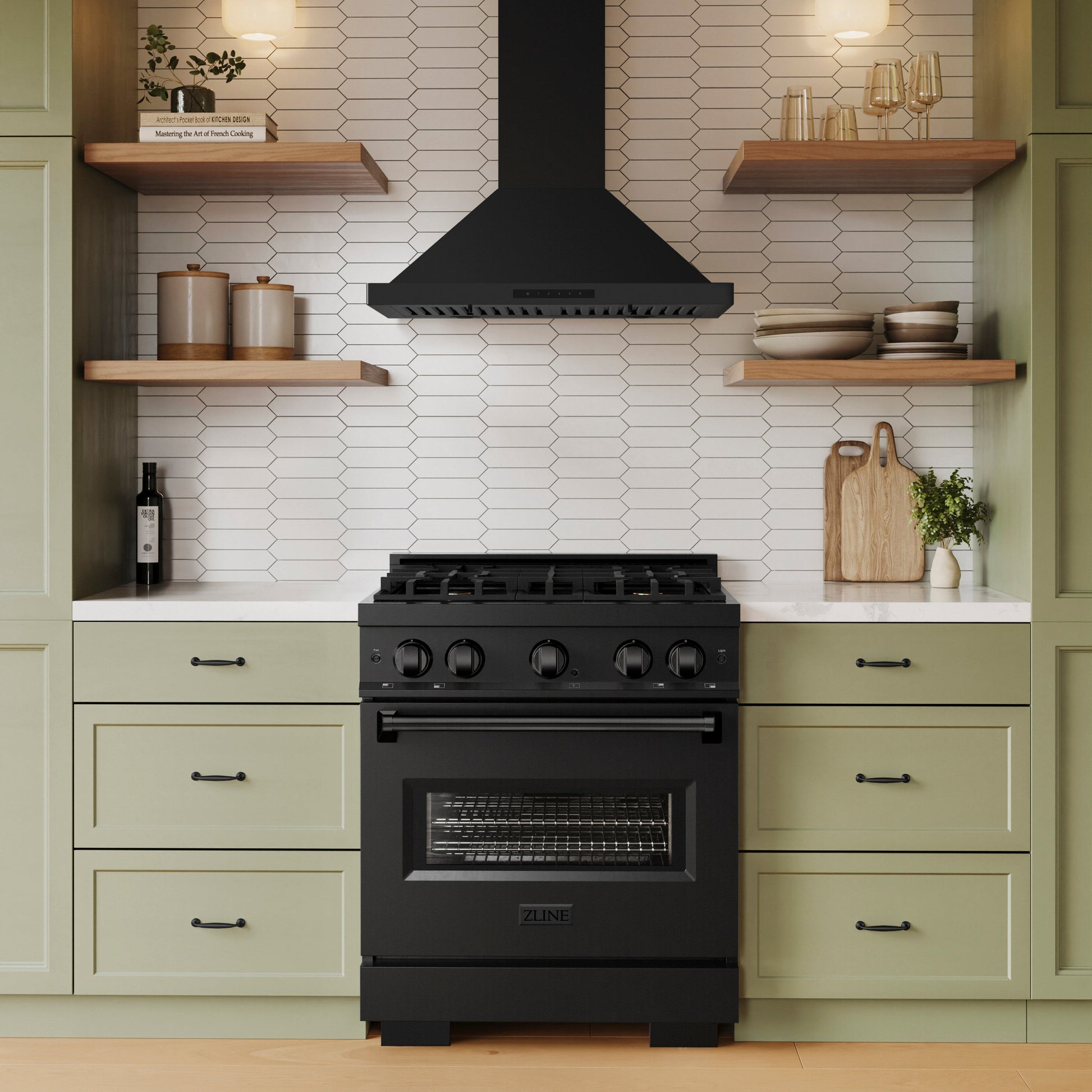 ZLINE 30 in. Convertible Vent Wall Mount Range Hood in Black Stainless Steel Handle, Open Box-Great Condition