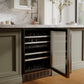 ZLINE 24 in. Monument Dual Zone 44 Bottle Wine Cooler with Wood Shelves in Stainless Steel, Open Box-Great Condition