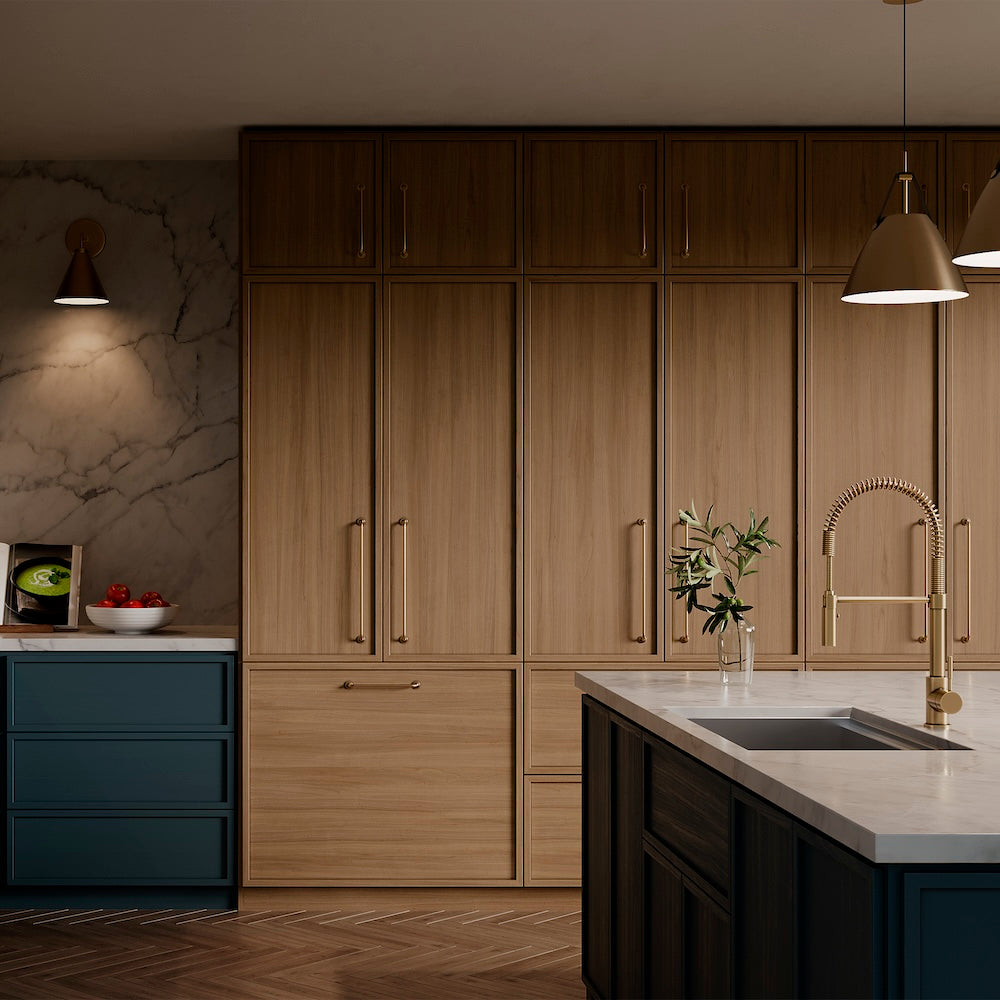 ZLINE 36 in. 19.6 cu. ft. Panel Ready French Door Built-In Bottom Freezer Refrigerator with Water Dispenser and Ice Maker with Graphite Gray Interior (GRBIV-36)