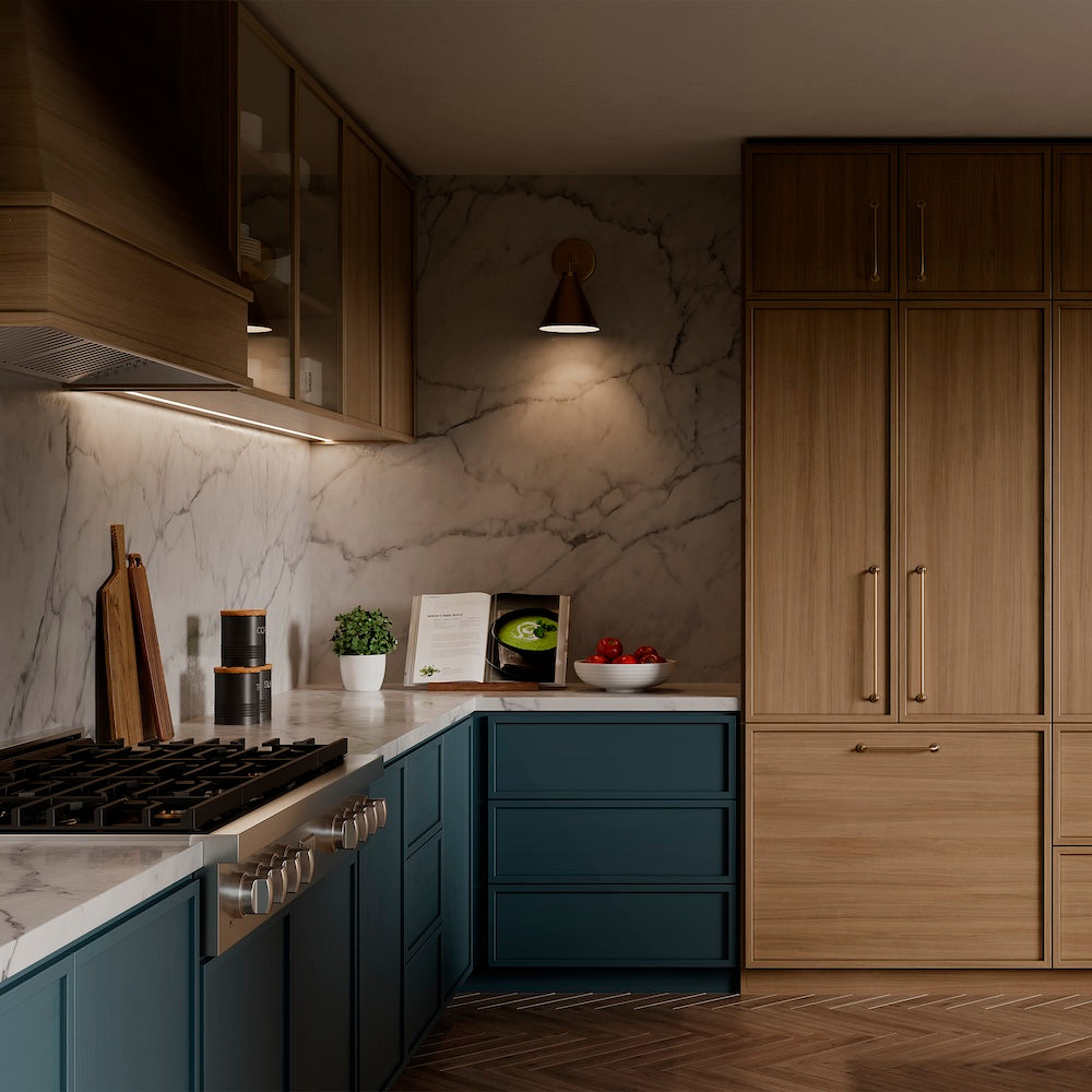 ZLINE 36 in. 19.6 cu. ft. Panel Ready French Door Built-In Bottom Freezer Refrigerator with Water Dispenser and Ice Maker with Graphite Gray Interior (GRBIV-36)