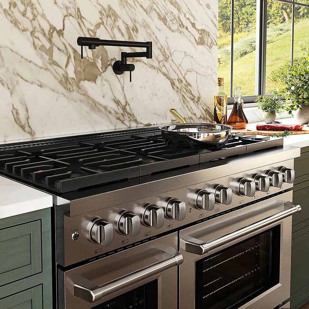 ZLINE 48 in. 6.7 cu. ft. Paramount Dual Fuel Range with 8 Burner DuoPro™ Cooktop and Dual Ovens in Stainless Steel, Open Box-Great Condition