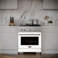 ZLINE 30 in. 4.2 cu. ft. Paramount Gas Range with 4 Burner DuoPro™ Cooktop and Convection Gas Oven with White Matte Door (PSGR-WM-30)