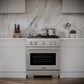 ZLINE 30 in. 4.2 cu. ft. Paramount Gas Range with 4 Burner DuoPro™ Cooktop and Convection Gas Oven in Satin Stainless Steel (PSGRS-30)