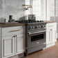ZLINE 30 in. 4.0 cu. ft. Legacy Dual Fuel Range with 4 Burner Gas Cooktop and Electric Convection Oven in Stainless Steel, Open Box-Excellent Condition