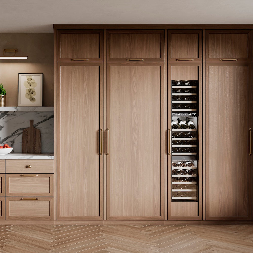 ZLINE 18 in. 9.0 cu. ft. Triple Zone 68 Bottle Panel Ready Right Hinge Column Wine Cooler, Open Box-Good Condition