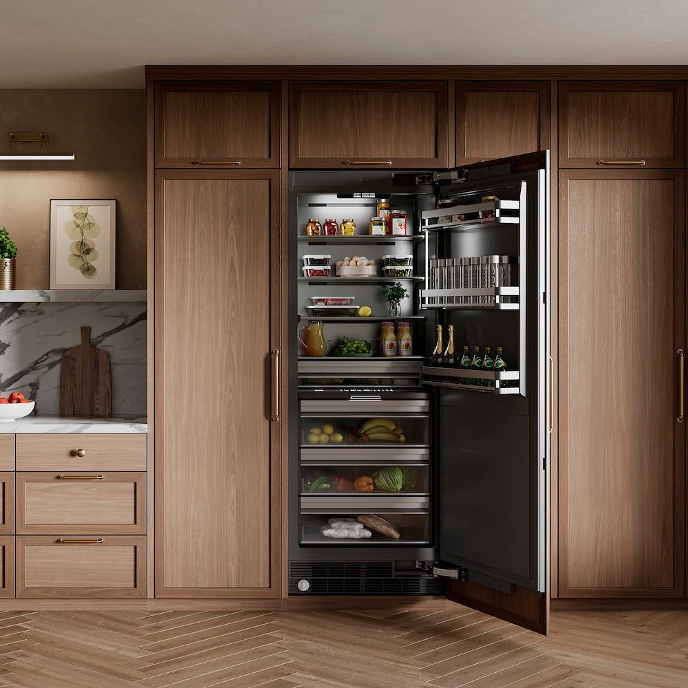 ZLINE 30 in. 16.7 cu. ft. Panel Ready Column Refrigerator with Graphite Gray Interior, Open Box-Good Condition
