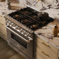 ZLINE 36 in. 5.2 cu. ft. Classic Dual Fuel Range with 6 Burner DuoPro™ Cooktop and Electric Convection Oven in Satin Stainless Steel, Open Box-Great Condition