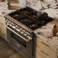 ZLINE 36 in. 5.2 cu. ft. Classic Gas Range with 6 Burner DuoPro™ Cooktop and Convection Gas Oven in Stainless Steel, Open Box-Great Condition