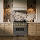 ZLINE Autograph Edition 36 in. 5.2 cu. ft. Classic Gas Range with 6 Burner DuoPro™ Cooktop and Convection Gas Oven in Stainless Steel and Champagne Bronze Accents, Open Box-Great Condition
