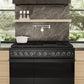 ZLINE 48 in. 6.7 cu. ft. Marino Double Oven Dual Fuel Range with 8 Burner Gas Cooktop in Black Stainless Steel (MDRB-48)