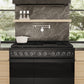 ZLINE 48 in. 6.7 cu. ft. Marino Double Oven Gas Range with 8 Burner Cooktop in Black Stainless Steel (MGRB-48)