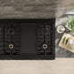 ZLINE 48 in. 6.7 cu. ft. Marino Double Oven Gas Range with 8 Burner Cooktop in Black Stainless Steel (MGRB-48)