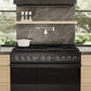 ZLINE 48 in. 6.7 cu. ft. Marino Dual Fuel Range with 8 Burner DuoPro™ Cooktop and Dual Ovens in Black Stainless Steel (PMDRB-48)