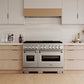 ZLINE 48 in. 6.7 cu. ft. Classic Gas Range with 8 Burner DuoPro™ Cooktop and Dual Ovens in Stainless Steel (PCGR48)