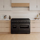 ZLINE 48 in. 6.7 cu. ft. Classic Gas Range with 8 Burner DuoPro™ Cooktop and Dual Ovens in Black Stainless Steel, Open Box-Great Condition