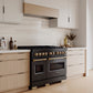 ZLINE Autograph Edition 48 in. 6.7 cu. ft. Classic Gas Range with 8 Burner DuoPro™ Cooktop and Dual Ovens in Black Stainless Steel and Champagne Bronze Accents, Open Box-Great Condition