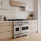 ZLINE 48 in. 6.7 cu. ft. Classic Dual Fuel Range with 8 Burner DuoPro™ Cooktop and Dual Ovens in Satin Stainless Steel, Open Box-Great Condition