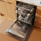 ZLINE Autograph Edition 24 in. Monument Series 3rd Rack Dishwasher with Auto Door Open Drying, 44dBa, Stainless Steel Panel with Champagne Bronze Helix Handle (DWMTZ-30424-KCB)