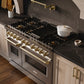 ZLINE Autograph Edition 48 in. 6.7 cu. ft. Classic Gas Range with 8 Burner DuoPro™ Cooktop and Dual Ovens in Stainless Steel and Champagne Bronze Accents, Open Box-Great Condition