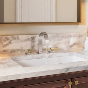 ZLINE Autograph Edition Bliss Widespread Bath Faucet in Brushed Nickel and Champagne Bronze (BLS-BF-ZBNCB)