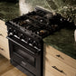 ZLINE 30 in. 4.2 cu. ft. Classic Dual Fuel Range with 4 Burner DuoPro™ Cooktop and Electric Convection Oven in Black Stainless Steel, Open Box-Great Condition