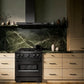 ZLINE 30 in. 4.2 cu. ft. Classic Gas Range with 4 Burner DuoPro™ Cooktop and Convection Gas Oven in Black Stainless Steel, Open Box-Good Condition