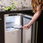 ZLINE Autograph Edition 15 in. Touchstone Nugget Ice Maker with Drain Pump and Panel-Ready Door with Champagne Bronze Handle (INGDPZ-15-CB)