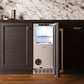 ZLINE Autograph Edition 15 in. Touchstone Nugget Ice Maker with Drain Pump and Panel-Ready Door with Champagne Bronze Handle (INGDPZ-15-CB)