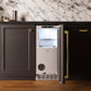 ZLINE Autograph Edition 15 in. Touchstone Nugget Ice Maker with Drain Pump and Panel-Ready Door with Polished Gold Handle (INGDPZ-15-G)